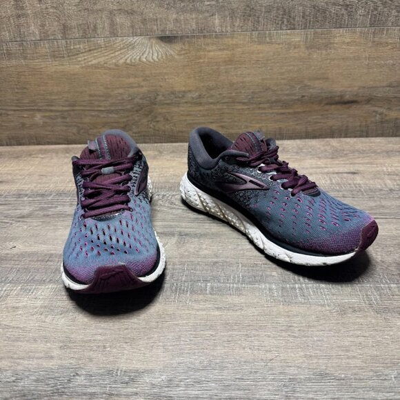 Brooks Glycerin 17 Grey/Purple Athletic Shoes Women's Size 7.5 - Picture 6 of 7